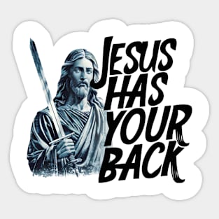 Jesus Christ Has Your Back Savior Christian Faith Sticker